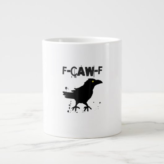 グランジ コーヒー F カワ F カラス ジョーク クリエイティブ スタイル ジャンボコーヒーマグカップ (正面)