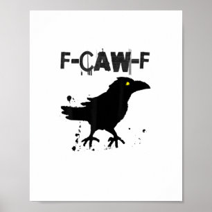 グランジ コーヒー F Caw F からす ユーモア クリエイティブ スタイル ポスター