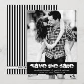 グランジ タイポグラフィー セイブ ザ デート フォト アナウンスメント セーブザデート (正面/裏面)