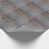 グランジ ダイヤモンド メタル、溶接された鋼の質感。 ラッピングペーパー (角)