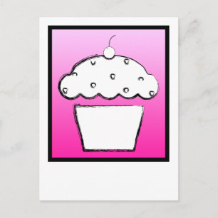 グランジ チェリー カップケーキ ポストカード