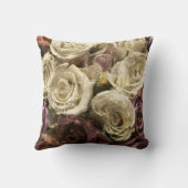 グランジ,バラ，写真 クッション (裏面)