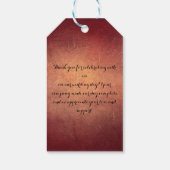 グランジ パティーナ ヴィンテージ背景 ギフトタグ (裏面)