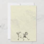 グランジ・レトロ・ブラック・ハロウィン・パーティ 招待状 (裏面)