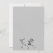 グランジ・レトロ・ブラック・ハロウィン・パーティ 招待状 (裏面)