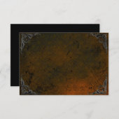 グランジ ローズ ダマスク ゴシック ノートカード (正面/裏面)