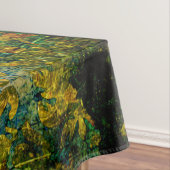 グランジ,ヴィンテージ，ダマスク，苔，緑，パターン， テーブルクロス (インサイチュ)