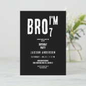 グランジBlack & White Boy Birthdayパーティー 招待状 (スタンド正面)