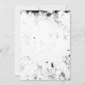 グランジBlack & White Boy Birthdayパーティー 招待状 (裏面)