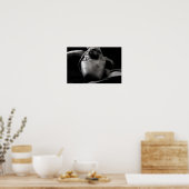 グランジBW Pointe （バレエ）シューズ ポスター (キッチン)