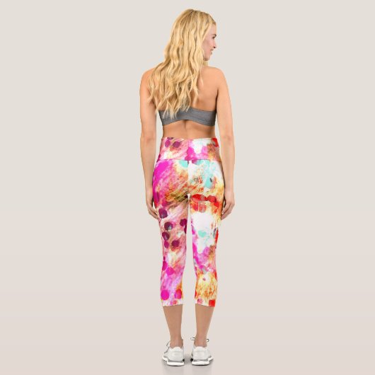 グランジColor Dotテクスチャの背景 カプリレギンス (裏面)