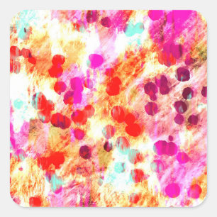 グランジColor Dotテクスチャの背景 スクエアシール