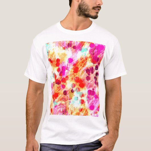 グランジColor Dotテクスチャの背景 Tシャツ (正面)
