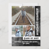 グランジConcrete 3 Photo Boys Guys卒業 招待状 (正面)