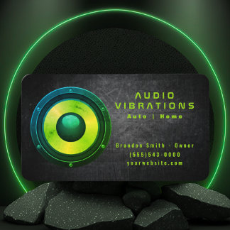 グランジGreen Speaker Car Audio Stereoのインストール 名刺
