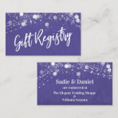 グランジLights Script Purple Giftレジストリ エンクロージャーカード (正面/裏面)