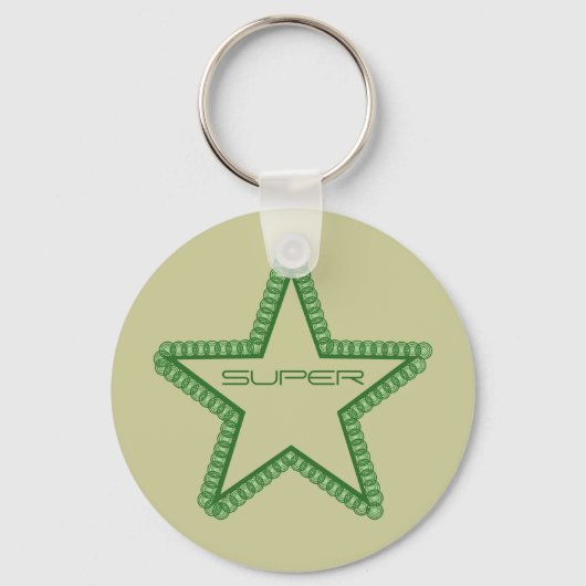 グランジSuperstar Keychain、Forest Green キーホルダー (正面)