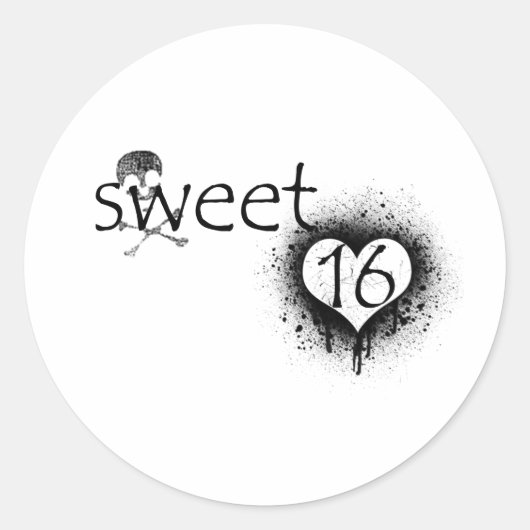 「グランジSweet 16」デザイン ラウンドシール (正面)