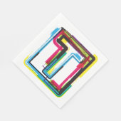 グランジTアーバンはっきりしたカラフルタイポグラフィ スタンダードランチョンナプキン (角)