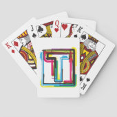 グランジTアーバンはっきりしたカラフルタイポグラフィ トランプ (裏面)