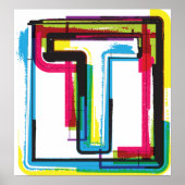 グランジTアーバンはっきりしたカラフルタイポグラフィ ポスター (正面)