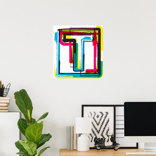 グランジTアーバンはっきりしたカラフルタイポグラフィ ポスター