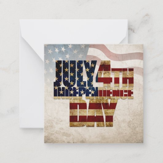 グランジUSA 7月4日 独立記念日 グラフィック ノートカード (正面)