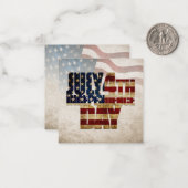グランジUSA 7月4日 独立記念日 グラフィック ノートカード (正面/裏面インサイチュ)