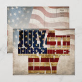 グランジUSA 7月4日 独立記念日 グラフィック ポストカード (正面/裏面)