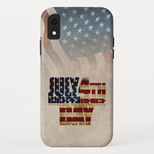グランジUSA 7月4日 独立記念日 グラフィック Case-Mate iPhoneケース (裏面)