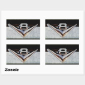 グランジV8ビッグ・ブロック・エンブレム 長方形シール (シート)