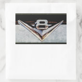 グランジV8ビッグ・ブロック・エンブレム 長方形シール (バッグ)