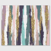 グランスの水彩筆のパターン ラッピングペーパー (フラット)