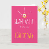 グランタスティック！ハッピー100誕生日トゥグラニー カード (黄色い花)