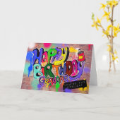 グランダドグラフィティの誕生日カード カード (黄色い花)