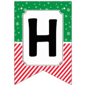 グランチレッドグリーンスノーフレーク誕生日 バンティングフラッグ (第2の旗)