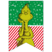 グランチレッドグリーンスノーフレーク誕生日 バンティングフラッグ (第1の旗)