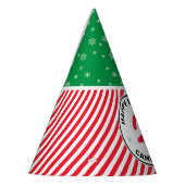 グランチレッドグリーンスノーフレーク誕生日 パーティーハット (左)