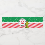 グランチレッドグリーンスノーフレーク誕生日 ペットボトルラベル (シングルラベル)