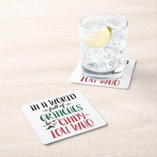 グランツの世界で誰の引用文 スクエアペーパーコースター (インサイチュ)