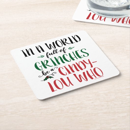 グランツの世界で誰の引用文 スクエアペーパーコースター (アングル)