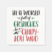 グランツの世界で誰の引用文 スタンダードカクテルナプキン (正面)