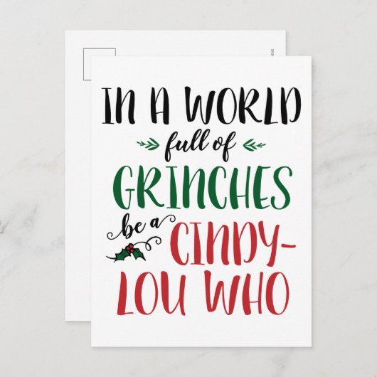 グランツの世界で誰の引用文 ポストカード (正面/裏面)