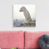 グランデの欄干の上のガルゴイル キャンバスプリント (インサイチュ (リビング))