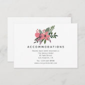 グランデュールプラムとピンク結婚の宿泊施設 エンクロージャーカード (正面/裏面)