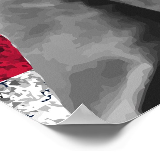 グラントとアメリカ国旗 ポスター (角)