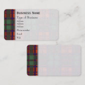 グラントの一族の格子縞のスコットランド人のタータンチェック 名刺 (正面/裏面)