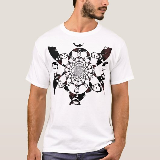 グラントの万華鏡のように千変万化するパターン Tシャツ (正面)