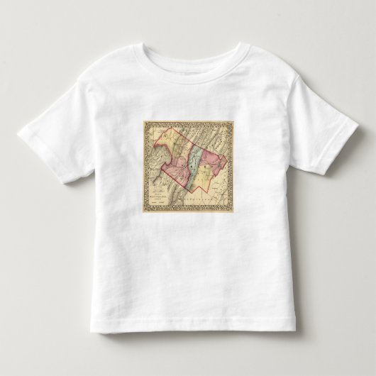 グラントの丈夫な郡の地図 トドラーTシャツ (正面)