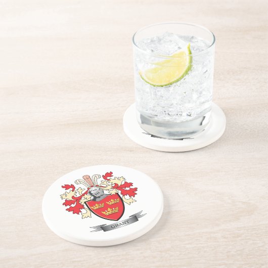 グラントの家紋の紋章付き外衣 コースター (側面)